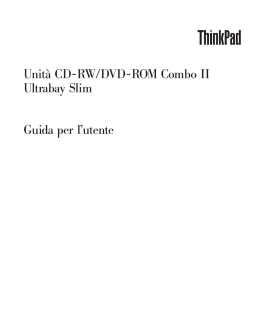 Unità ThinkPad CD-RW/DVD-ROM Combo II Ultrabay Slim: Guida