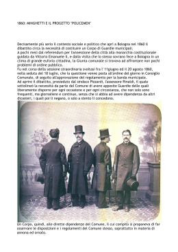 1860: MINGHETTI E IL PROGETTO "POLICEMEN"