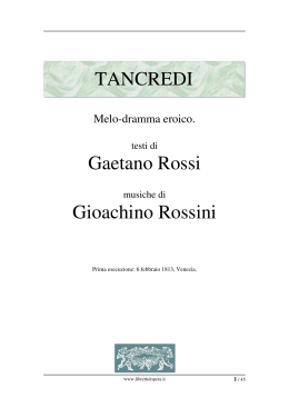 libretto - La Casa di Tancredi