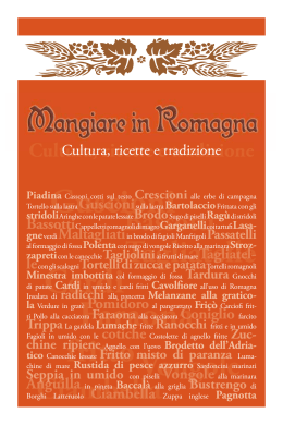 Mangiare in Romagna, cultura, ricette e tradizione