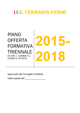 PIANO OFFERTA FORMATIVA TRIENNALE - IIS "Ferraris
