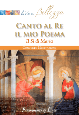 Libretto Canto al re - Fondazione Frammenti di Luce