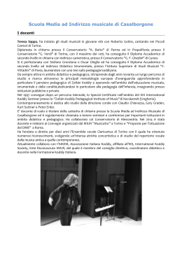 Profilo professionale dei docenti Teresa Sappa, Massimo Melillo