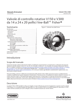 Valvole di controllo rotative V150 e V300 da 14 a 24 x 20 pollici Vee