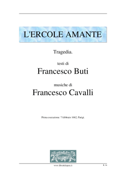 L`Ercole amante - Libretti d`opera italiani