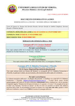 Documento informativo Lauree - Università degli Studi di Verona