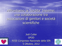Jodi Cutler - La Società Italiana di Neonatologia