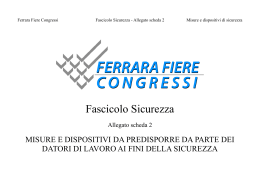 Fascicolo sicurezza - Ferrara Fiere Congressi