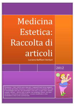 Medicina Estetica: Raccolta di articoli