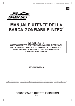 manuale utente della barca gonfiabile intex® importante