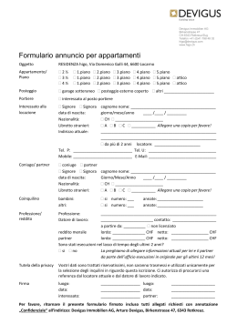 Formulario annuncio appartamenti in formato