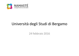 lezione 24 febbraio 2016 - Università degli studi di Bergamo