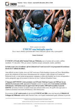 UNICEF una battaglia aperta