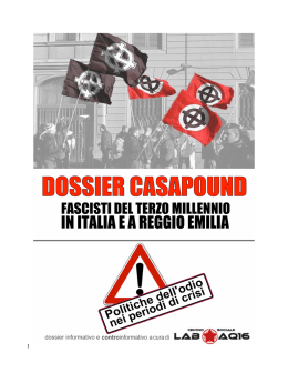 Dossier CasaPound - Centro sociale 28 Maggio