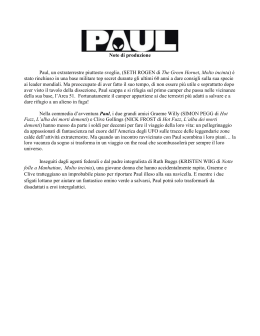 PRESSBOOK in ITALIANO di PAUL - Redazione di Cinema onLine