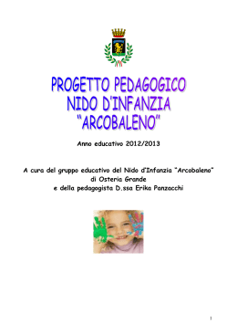 Progetto pedagogico nido Arcobaleno