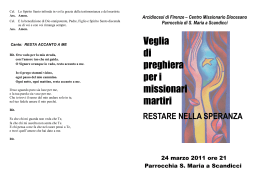 Sussidio 2011 - Centro Missionario Diocesano Firenze