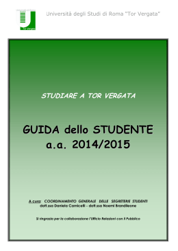 GUIDA dello STUDENTE aa 2014/2015