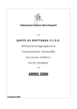 ANNO 2006 - Fise Sardegna
