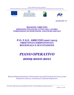 piano operativo 2009-2010-2011
