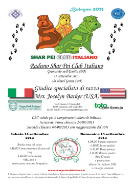 Raduno Shar Pei Club Italiano Giudice specialista di razza Mrs