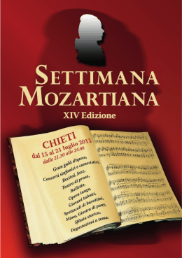 Libretto Settimana Mozartiana 2013