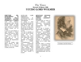 The Times UCCISO LORD WOLMER