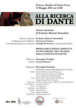 Firenze, Basilica di Santa Croce 14 Maggio 2015 ore 12.00 Azione