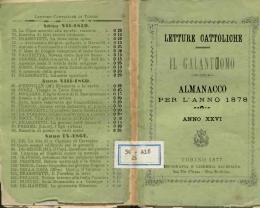 Il Galantuomo. Almanacco per l`anno 1878