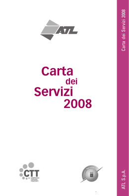 Carta Servizi 2008 - Comune di Livorno