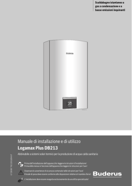 Manuale di installazione e di utilizzo Logamax Plus DB213
