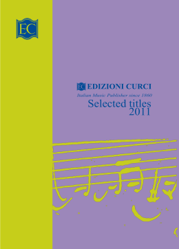 Selected Title - Edizioni Curci