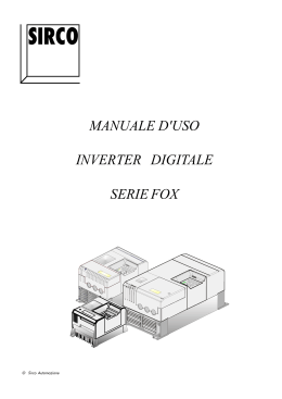 MANUALE D`USO INVERTER DIGITALE SERIE FOX