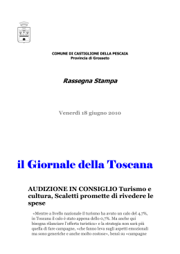 il Giornale della Toscana - Comune di Castiglione della Pescaia