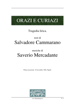 Orazi e Curiazi - Libretti d`opera italiani