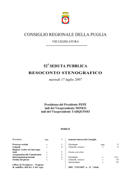 Resoconto stenografico - Consiglio Regionale della Puglia