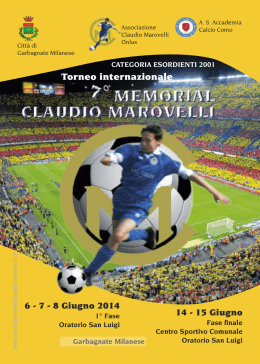 Torneo internazionale - Associazione Claudio Marovelli onlus