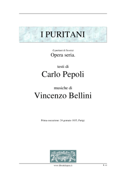 I puritani - Libretti d`opera italiani