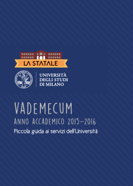 Vademecum 2015_2016 - Università degli Studi di Milano
