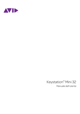 Manuale dell`utente Keystation Mini 32