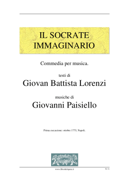 Il Socrate immaginario - Libretti d`opera italiani
