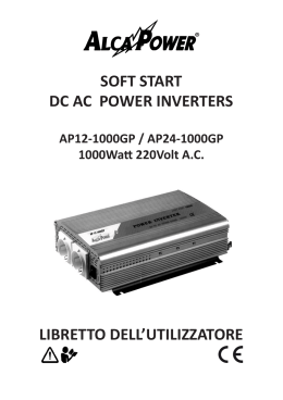 soft start dc ac power inverters libretto dell`utilizzatore