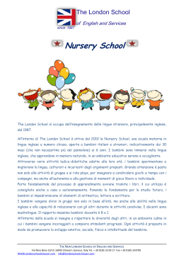 Nursery School - london school chiavari