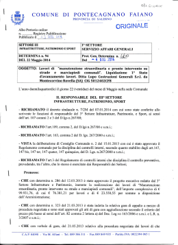 Determina n. 460/2014 - Comune di Pontecagnano Faiano