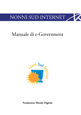 Manuale di e-Government NONNI SUD INTERNET