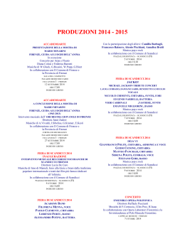 produzioni 2014-2015 - Accademia Musicale di Firenze