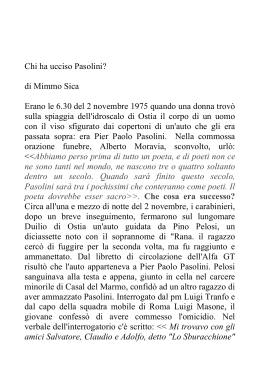 Il caso Pasolini