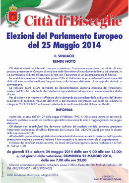 Elezioni del Parlamento Europeo del 25 Maggio 2014