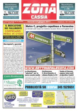 Zona 17-06-11 - Il notiziario gratuito di Roma Nord