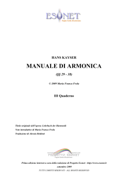 Manuale di Armonica - III Quaderno